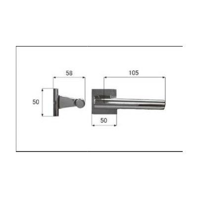 LIXIL/TOSTEM リビング建材用部品 ドア ハンドル：スクエアBハンドル空錠[MZSZCB052] [リクシル][トステム] 2枚目