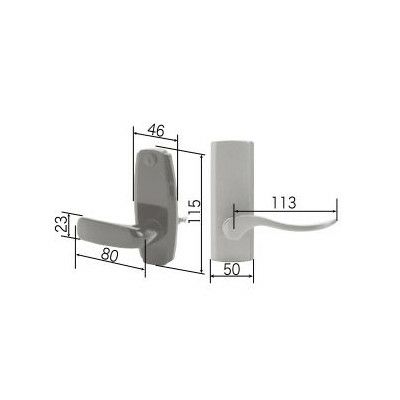 LIXIL/TOSTEM リビング建材用部品 ＳＬ(戸襖、和襖、和障子) 戸襖ドア：スタイルA戸襖錠セット[MWZZTA035R] [リクシル][トステム] 2枚目