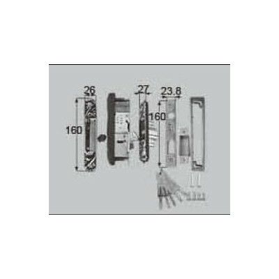 LIXIL/TOSTEM ドア引戸用部品 錠 玄関・店舗・勝手口引戸 召合せ錠：内外錠[L2Y13] [リクシル][トステム]