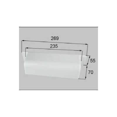 LIXIL/TOSTEM ドア引戸用部品 ポスト 玄関店舗勝手口テラスドア：ポスト目隠し(W用)[L1X48] [リクシル][トステム]
