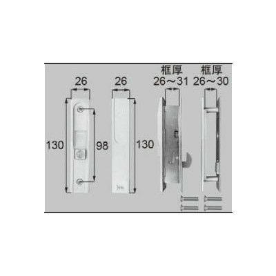 LIXIL/TOSTEM ドア引戸用部品 錠 玄関・店舗・勝手口引戸 その他：内締り錠[H1Y61] [リクシル][トステム]