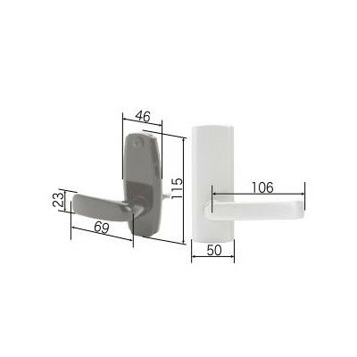 LIXIL/TOSTEM リビング建材用部品 ＳＬ(戸襖、和襖、和障子) 戸襖ドア：スタイルC戸襖錠セット[FNMZ515] [リクシル][トステム]