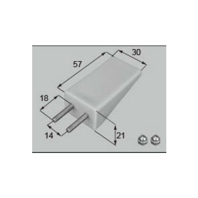 LIXIL/TOSTEM 窓サッシ用部品 その他 ストッパー：エンドストッパー(73用)[AZWS976] [リクシル][トステム] 2枚目