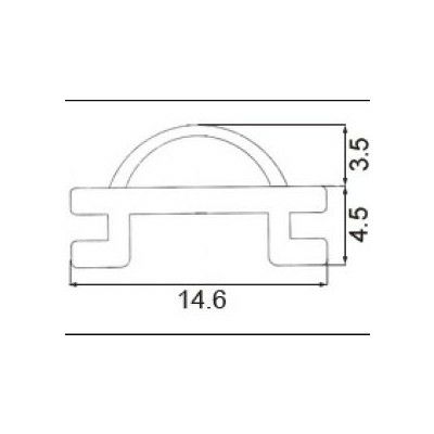 LIXIL/TOSTEM ドア引戸用部品 気密材パッキン 玄関店舗勝手口引戸：戸当りパッキン[FNMB006] [リクシル][トステム]