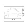 LIXIL/TOSTEM ドア引戸用部品 気密材パッキン 玄関店舗勝手口引戸：戸当りパッキン[FNMB006] [リクシル][トステム]