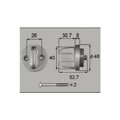 LIXIL/TOSTEM ドア引戸用部品 錠 玄関店舗勝手口テラスドア その他：サムターン[DGZZ111] [リクシル][トステム]