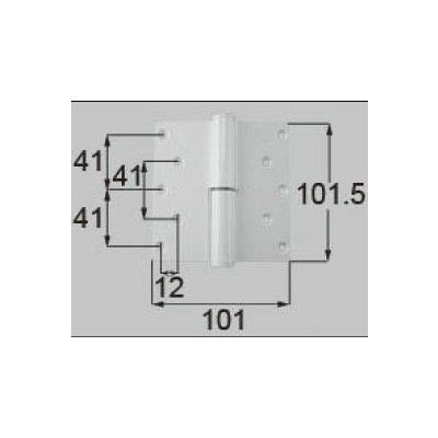 LIXIL/TOSTEM ドア引戸用部品 丁番 玄関店舗勝手口テラスドア：丁番 プレナス用左吊 L[DCLZ714] [リクシル][トステム]