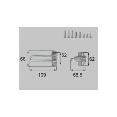 LIXIL/TOSTEM ドア引戸用部品 ドアチェーン 玄関店舗勝手口テラスドア：ドアガード プレナス親子ドア[DCFZ732] [リクシル][トステム] 2枚目