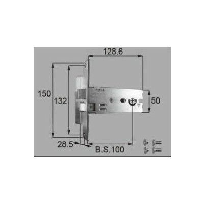 LIXIL/TOSTEM ドア引戸用部品 錠 玄関店舗勝手口テラスドア 箱錠：箱錠[D1X79] [リクシル][トステム] 2枚目