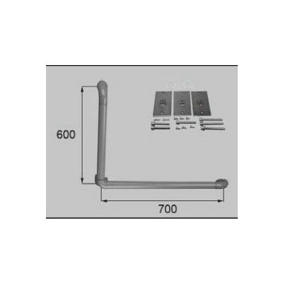 LIXIL/TOSTEM 住器用部品 バスルーム 器具 握りバー・タオル掛け：樹脂製ニギリバーL型 700×600[RGKB306] [リクシル][トステム] 2枚目