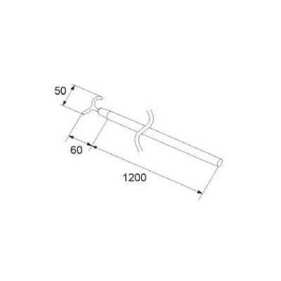 LIXIL/TOSTEM リビング建材用部品 ドア 通風建具用：ランマ開閉用フック棒[NZZZ195] [リクシル][トステム]