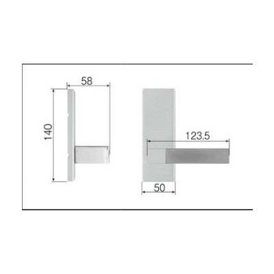 LIXIL/TOSTEM リビング建材用部品 ドア ハンドル：スタイルHタイプ把手空錠[MZTZTHS52] [リクシル][トステム]