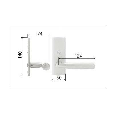 LIXIL/TOSTEM リビング建材用部品 ドア ハンドル：ウッドグリップCタイプ把手簡易錠[MZTBWCK05] [リクシル][トステム]