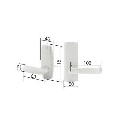 LIXIL/TOSTEM リビング建材用部品 ＳＬ(戸襖、和襖、和障子) 戸襖ドア：スタイルC戸襖錠セット[MWZZTC051L] [リクシル][トステム]