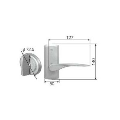 LIXIL/TOSTEM リビング建材用部品 ＳＬ(戸襖、和襖、和障子) 戸襖ドア：ラウンドAタイプ戸襖錠セット[MWZZRA053R] [リクシル][トステム]