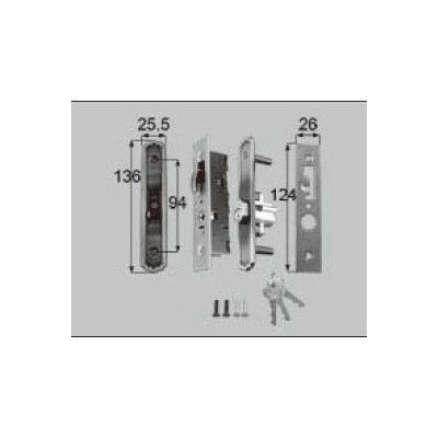 LIXIL/TOSTEM ドア引戸用部品 錠 玄関店舗勝手口引戸 召合せ錠：召合内外錠[L2Y16] [リクシル][トステム] 2枚目