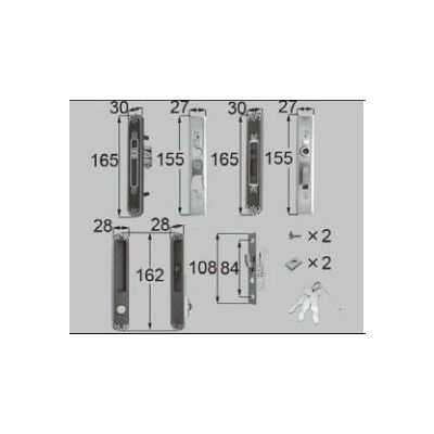 LIXIL/TOSTEM ドア引戸用部品 錠 玄関店舗勝手口引戸 引手錠：引手召合せ内外錠セット[L1Y43] [リクシル][トステム]