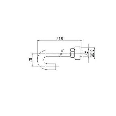 LIXIL/TOSTEM 住器用部品 洗面 排水 排水オプション：直管接続部品 手洗Sトラ 50A(SHA6)[KALAA006] [リクシル][トステム]