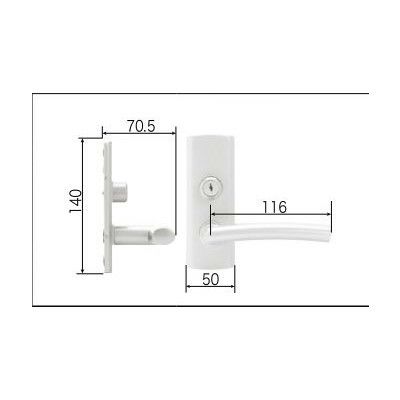 LIXIL/TOSTEM リビング建材用部品 ドア ハンドル：スタイルBタイプ把手シリンダー錠[FNMZ508] [リクシル][トステム]