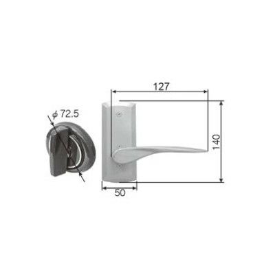 LIXIL/TOSTEM リビング建材用部品 ＳＬ(戸襖、和襖、和障子) 戸襖ドア：白木縁用ラウンドAタイプ戸襖錠セット[FNMZ417] [リクシル][トステム]