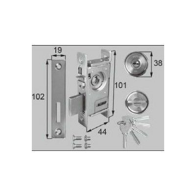 LIXIL/TOSTEM ドア引戸用部品 錠 玄関店舗勝手口テラスドア 箱錠：シリンダー錠セット[FNMZ221] [リクシル][トステム]