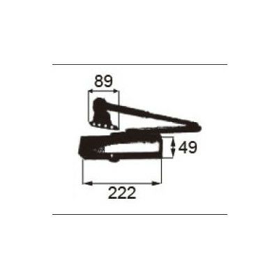 LIXIL/TOSTEM ドア引戸用部品 ドアクローザ 玄関店舗勝手口テラスドア：ドアクローザ[DEJZ020] [リクシル][トステム] 2枚目