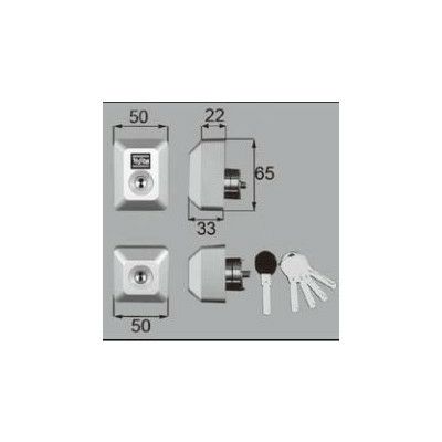 LIXIL/TOSTEM ドア引戸用部品 錠 玄関店舗勝手口テラスドア ロック：シリンダーセットWキー[DDZZ2013] [リクシル][トステム] 2枚目