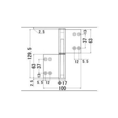 LIXIL/TOSTEM ドア引戸用部品 丁番 玄関店舗勝手口テラスドア：丁番(H20用)[DDZG1102R] [リクシル][トステム]