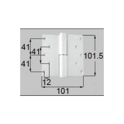 LIXIL/TOSTEM ドア引戸用部品 丁番 玄関店舗勝手口テラスドア：丁番II型 プレナス用左吊 L[DCLZ819] [リクシル][トステム]