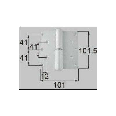 LIXIL/TOSTEM ドア引戸用部品 丁番 玄関店舗勝手口テラスドア：丁番 プレナス用右吊 R[DCFZ713] [リクシル][トステム]