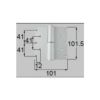 LIXIL/TOSTEM ドア引戸用部品 丁番 玄関店舗勝手口テラスドア：丁番 プレナス用右吊 R[DCFZ713] [リクシル][トステム]