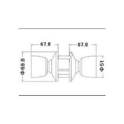 LIXIL/TOSTEM ドア引戸用部品 錠 玄関店舗勝手口テラスドア 把手：握り玉空錠A[DASZ013] [リクシル][トステム]