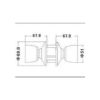 LIXIL/TOSTEM ドア引戸用部品 錠 玄関店舗勝手口テラスドア 把手：握り玉空錠A[DASZ013] [リクシル][トステム]