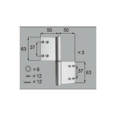 LIXIL/TOSTEM ドア引戸用部品 丁番 玄関店舗勝手口テラスドア：丁番(H23用)[D5GZ1702R] [リクシル][トステム]