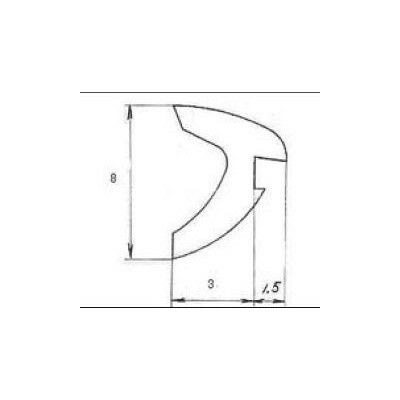 LIXIL/TOSTEM ドア引戸用部品 気密材パッキン 玄関店舗勝手口テラスドア：片ビード[D3X18] [リクシル][トステム] 2枚目