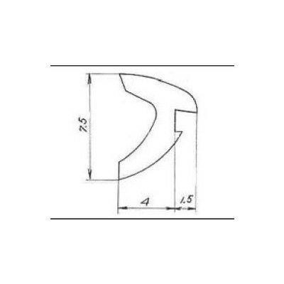 LIXIL/TOSTEM ドア引戸用部品 気密材パッキン 玄関店舗勝手口テラスドア：片ビード[D3X17] [リクシル][トステム]