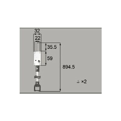 LIXIL/TOSTEM 窓サッシ用部品 錠 雨戸：雨戸錠73用(H66以上・上用錠)[C1X08] [リクシル][トステム]