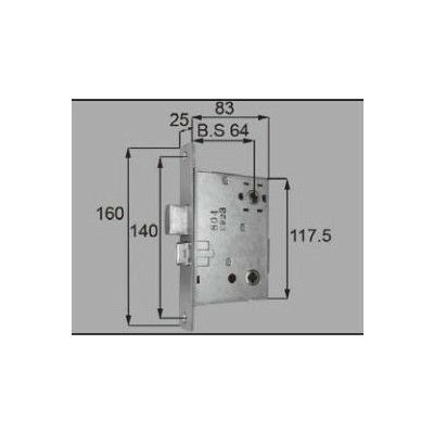 LIXIL/TOSTEM ドア引戸用部品 錠 玄関店舗勝手口テラスドア 箱錠：箱錠195(メイン)[AZWZ753] [リクシル][トステム]