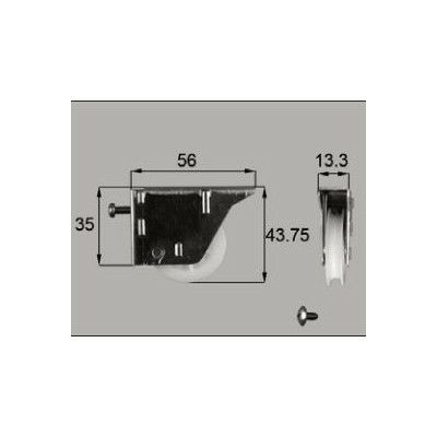 LIXIL/TOSTEM 窓サッシ用部品 戸車 アルミサッシ：戸車[AZWS619] [リクシル][トステム] 2枚目