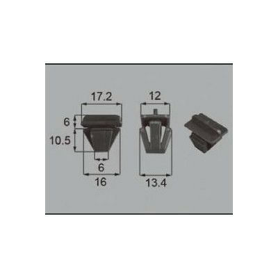 LIXIL/TOSTEM ドア引戸用部品 ピースクリップ振れ止め 玄関店舗勝手口引戸：中桟格子クリップ[AZWB955] [リクシル][トステム]