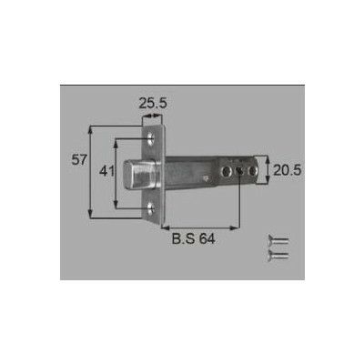 LIXIL/TOSTEM ドア引戸用部品 錠 玄関店舗勝手口テラスドア 箱錠：サブ箱錠[AZWB561] [リクシル][トステム] 2枚目