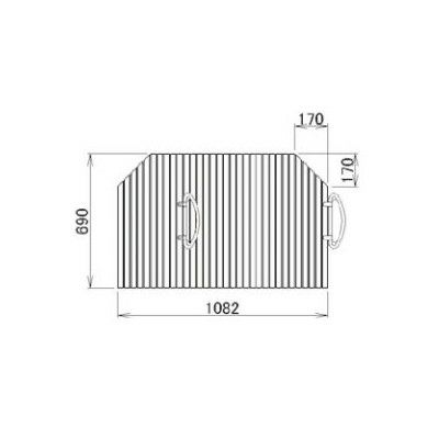 LIXIL/TOSTEM 住器用部品 バスルーム 浴槽 浴槽蓋：ハンドル付巻き蓋 690×1082[RTPS001] [リクシル][トステム] 2枚目