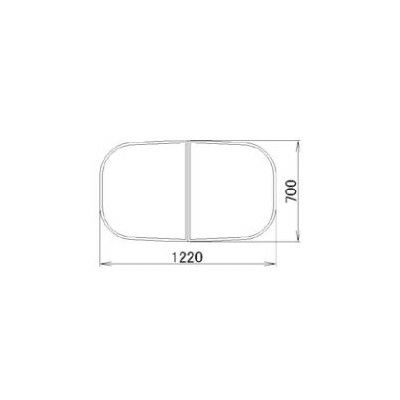 LIXIL/TOSTEM 住器用部品 バスルーム 浴槽 浴槽蓋：組み蓋 700×1220[RMBX028] [リクシル][トステム]