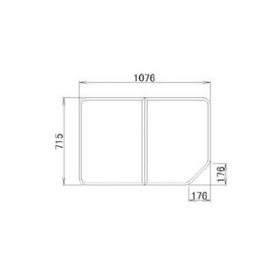 LIXIL/TOSTEM 住器用部品 バスルーム 浴槽 浴槽蓋：組み蓋 715×1076[RAAZ608] [リクシル][トステム]