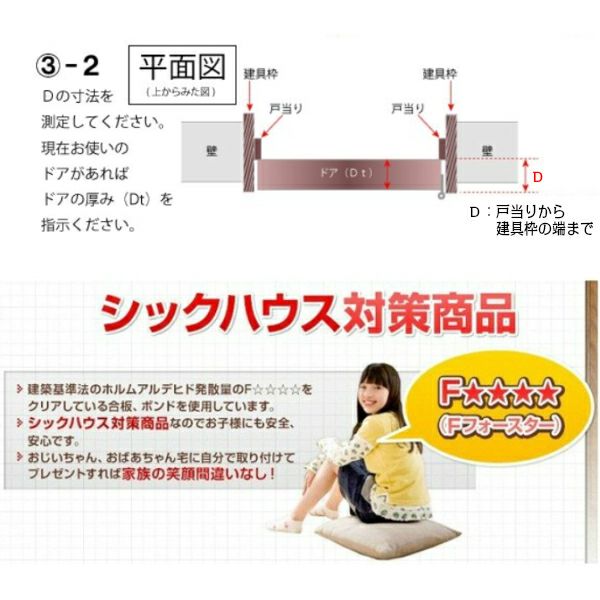 かんたん建具 室内ドア ドアフルーリ シルクフラワー取付用/建具のみ取替 シルクフラワー別途 DW～915×DH1821～2120mm オーダーサイズ 縦長窓2列アクリル板 7枚目