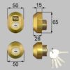 LIXIL/TOSTEM製玄関ドア用ドア錠セット（MIWA URシリンダー）楕円 D5GZ1901【リクシル】【トステム】 2枚目