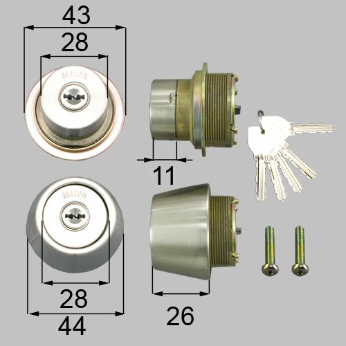 LIXIL/TOSTEM製玄関ドア用ドア錠セット(MIWA URシリンダー LIXIL/TOSTEM製玄関ドア用ドア錠セット(MIWA URシリンダー