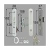 LIXIL/TOSTEM製玄関引戸用引手・引手錠 引手内外錠・召合せ外錠セット L1Y48【リクシル】【トステム】