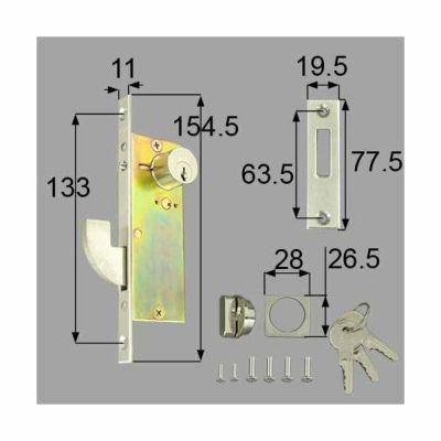 LIXIL/TOSTEM製玄関引戸用引手錠 戸先内外錠セット DAAZH18【リクシル】【トステム】 | リフォームおたすけDIY