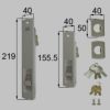 LIXIL/TOSTEM製玄関引戸用合掌錠 戸先（合掌）内外錠（2ロック）セット HG4Z0006【リクシル】【トステム】 2枚目